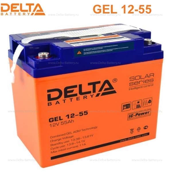 Аккумуляторная батарея Delta GEL 12-55 в Стерлитамаке